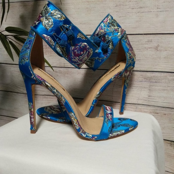 Liliana Shoes - 🎯Blue Floral Stiletto Heels